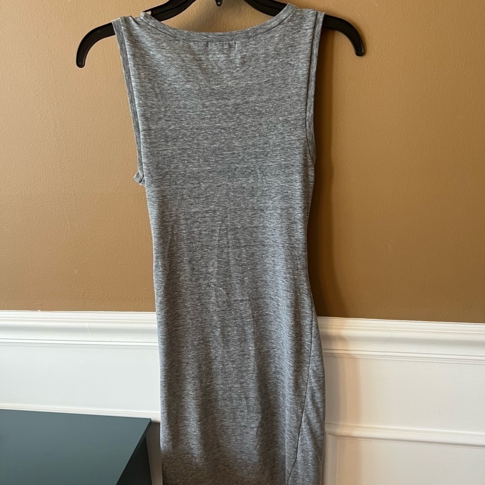 Leith Heather Grey Ruched BodyCon Sleeveless Dress Size XS - Picture 4 of 7